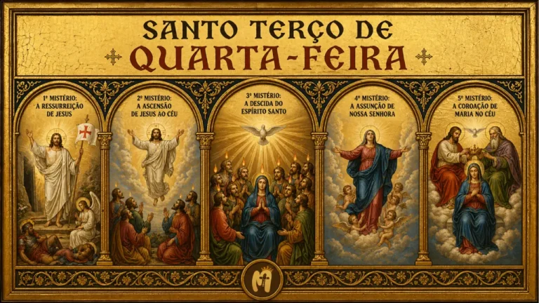 Santo Terço de Quarta-Feira – Oração Completa e Guiada.