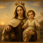 Novena de Nossa Senhora do Carmo: Maria com o Menino Jesus e o Santo Escapulário